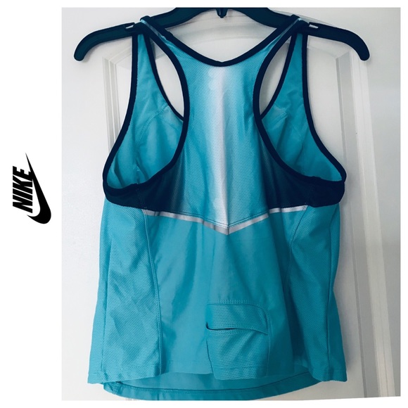 Nike Dri-FIT Training Blue Tank Bra Top Large - Picture 3 of 8